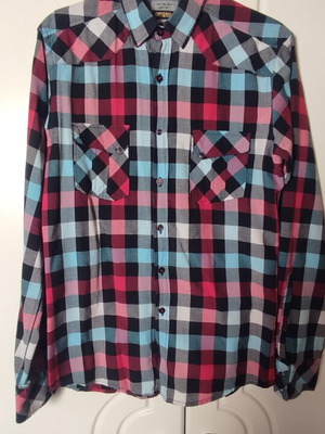 Vittorio Artist checked shirt used, 100% cotton, size S