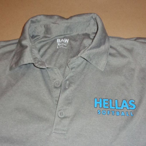 Polo T-Shirt Hellas Softball Large like new, gray