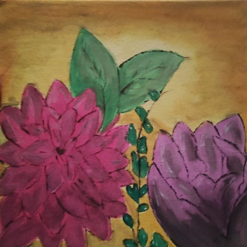 Canvas painted with acrylics 20cm x 20cm made to order