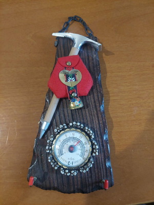 Vintage Swiss wall decor new with thermometer