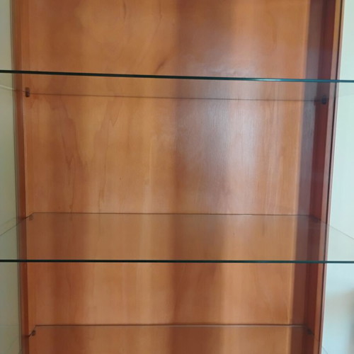 Living room furniture set cherry wood with lighting, like new