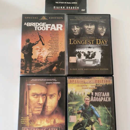 DVD pack of 5 special edition like new, action with subtitles