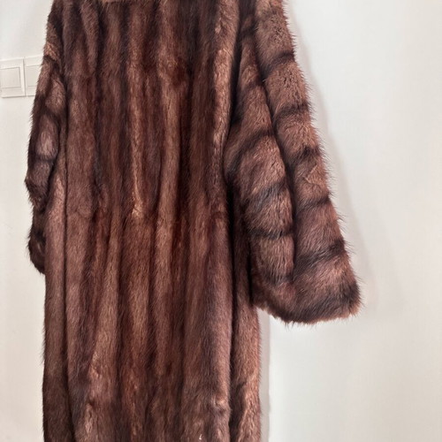Vintage Mink Fur Coat Like New, Brown, Size L