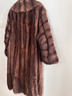 Vintage Mink Fur Coat Like New, Brown, Size L