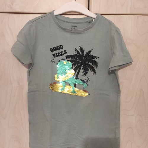 Short-sleeve t-shirt for boy 6-7 years like new, turquoise