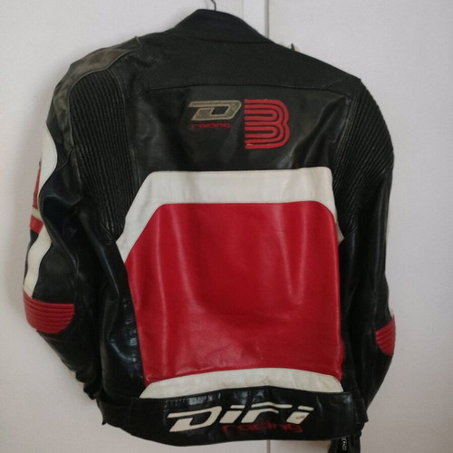 Leather Racing Motorcycle Jacket used with reinforced back, shoulders, elbows, size No54