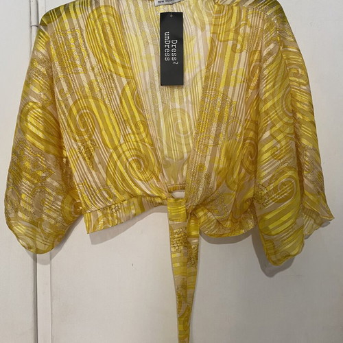 Summer set Dress2unDress new, yellow and gold crop top with skirt