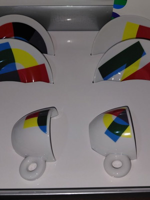 Illy Espresso φλιτζάνια Expo Milano 2015, σετ 4 με πιατάκια