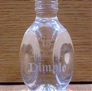 Dimple Scotch Whisky παλιό διαφημιστικό γυάλινο συμπαγές μπουκάλι μινιατούρα