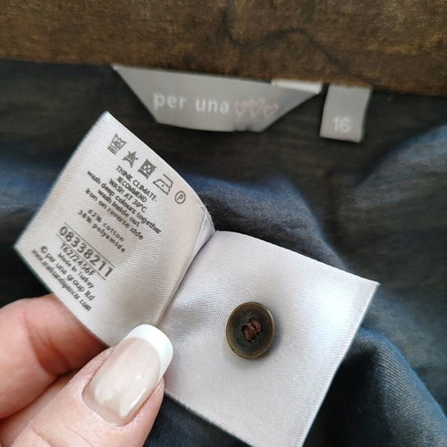 Per una blouse new, size L, brown-gold with buttons