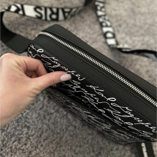 Karl Lagerfeld bag new, black and white