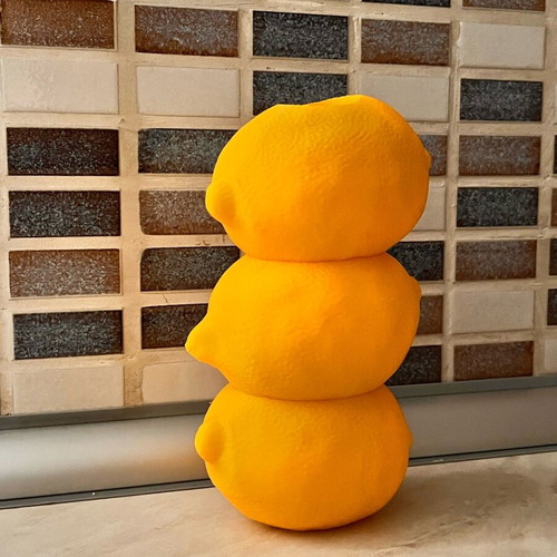Lemon vase made to order, height 16 cm, PLA material