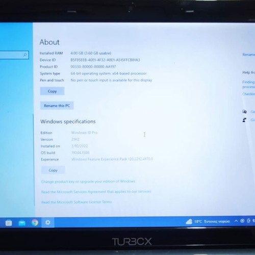 Turbo-X laptop 15.6" 1.7GHz AMD 4GB RAM 500GB HDD like new