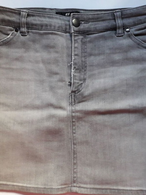 H&M grey-white short denim skirt, size 38