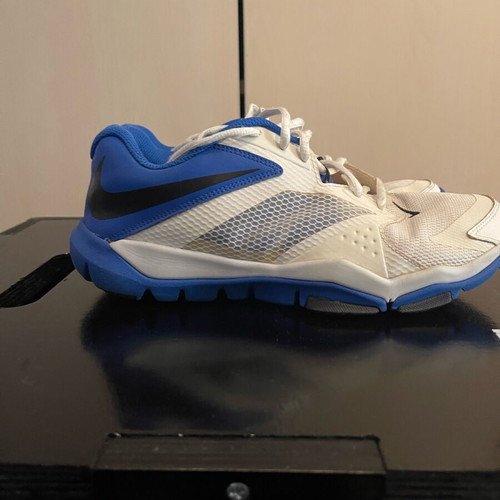 Nike athletic shoes like new, size 42, white and blue