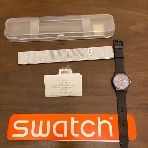Swatch Bricagris Dark Grey Rubber Strap ρολόι σαν καινούργιο