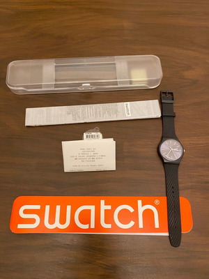Swatch Bricagris Dark Grey Rubber Strap ρολόι σαν καινούργιο
