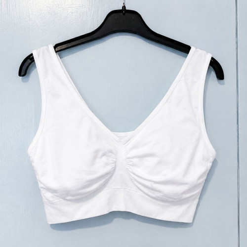 White women's bra wireless, like new
