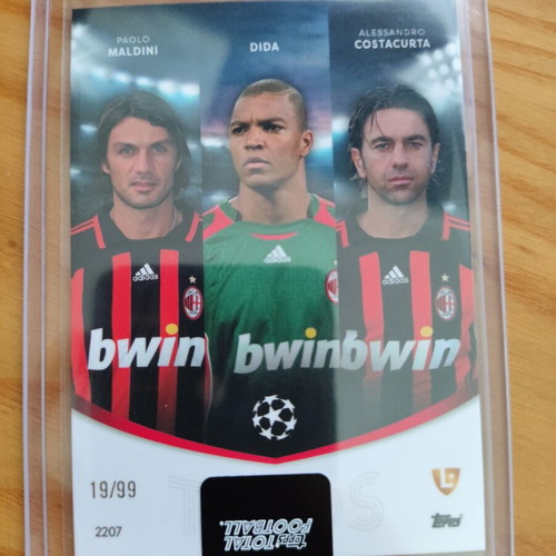 Topps Total Football AC Milan Trios Maldini, Dida, Costacurta card like new