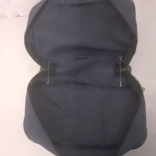 Men's toiletry bag new, 17cm with lock, blue and black