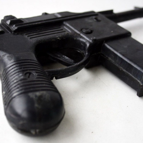 Plastic friction machine pistol vintage 70's new made in Greece