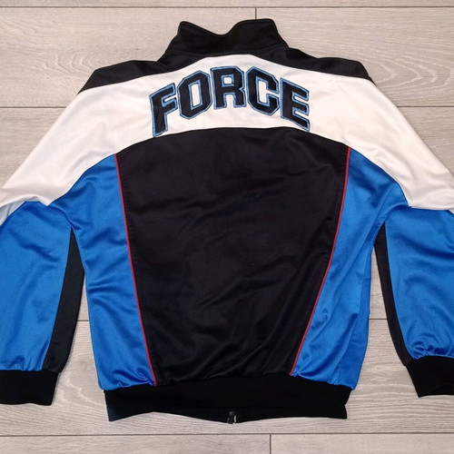 Nike Force Basketball Track Jacket used, size Medium, blue multicolor