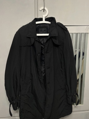 Berto Lucci trench coat new, black, size L