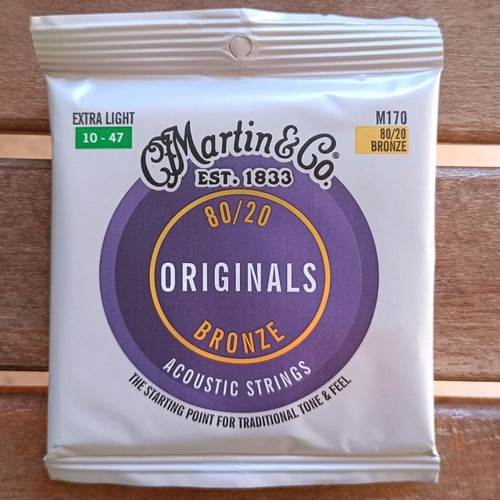 Martin Acoustic Guitar Strings M170 80/20 Bronze Extra Light 10-47 new