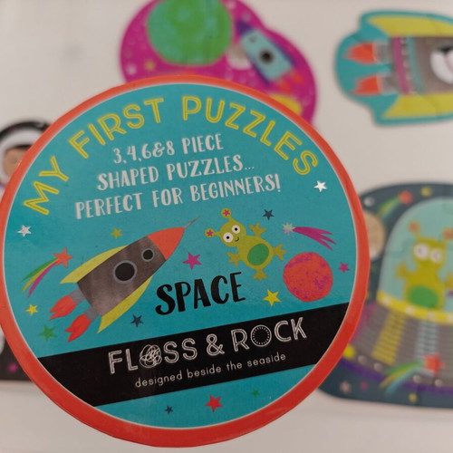 Floss & Rock Space Puzzle like new, 3,4,6 and 8 pieces for ages 3+