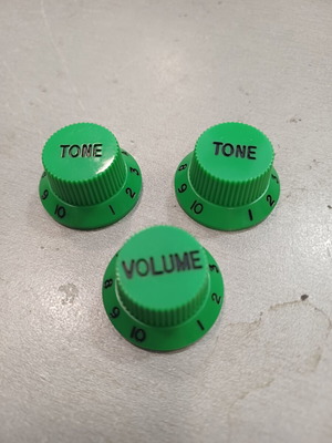 Potentiometer Caps Set of 3 Green for Electric Guitar