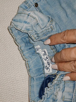 Jean denim pants with fringes for 2-year-old girl