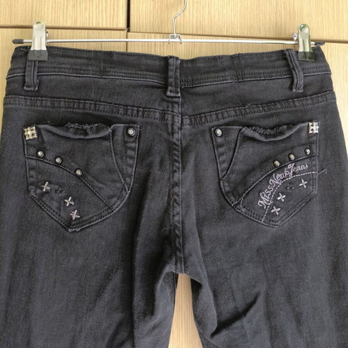 Women's black skinny jeans XL like new, low waist