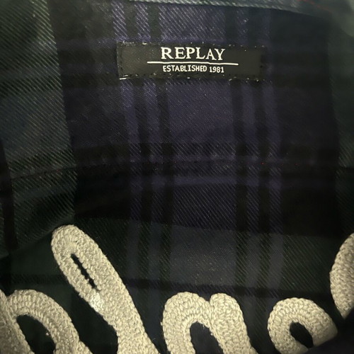 Replay kids' checked shirt used, size 122 cm, 6 years