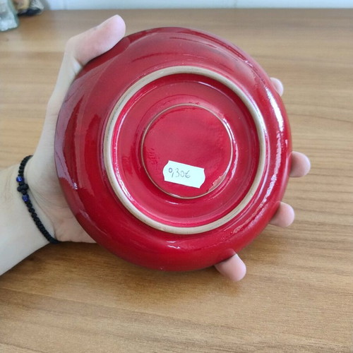 Coffee Cup Saucer ceramic red, like new