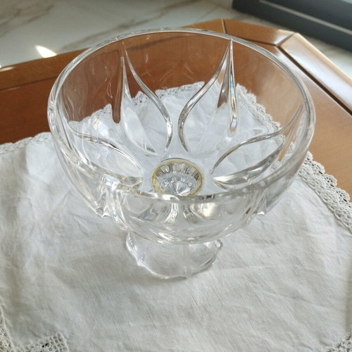 Vintage Nachtmann Crocus Crystal Footed Bowl like new