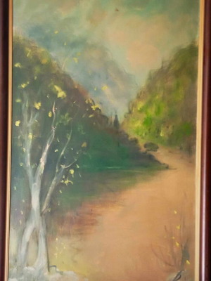 Ελαιογραφία σε καμβά Ντόρις 72x112, σαν καινούργιο