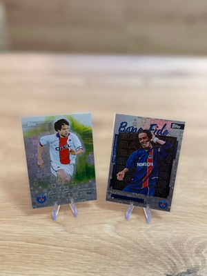 Topps PSG team set Ronaldinho bona fide silver and Rai silver new, authentic