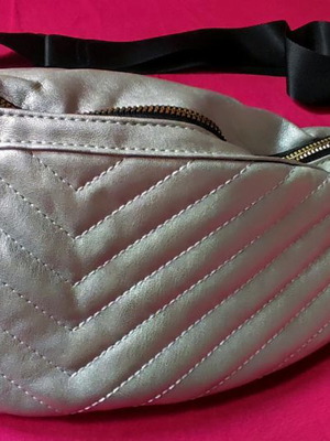 Silver waist or back bag like new