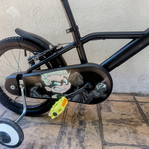 Dechatlon B'Twin Dark Hero 500 kids bike used, 16 inch wheels