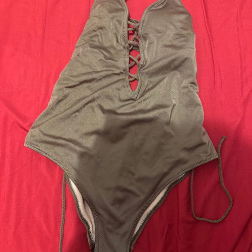 Rock Club one-piece swimsuit size M, khaki green