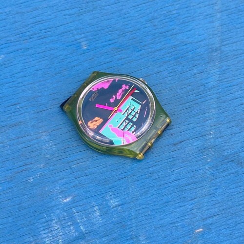 Swatch GN105 Rush For Heaven 1989 vintage watch used, no strap
