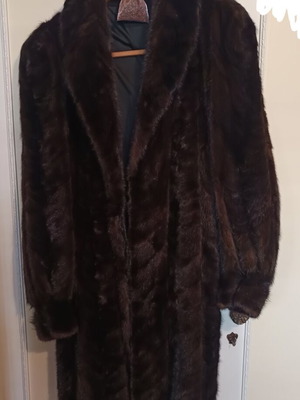 Fur oversized like new, beige and brown