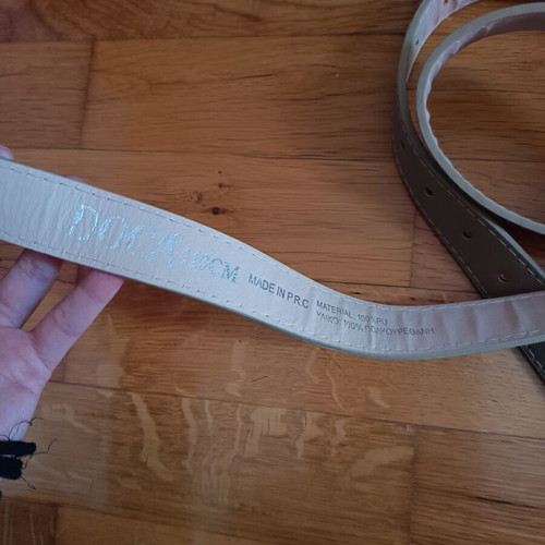 Doca women's belts like new, white and green, set of two