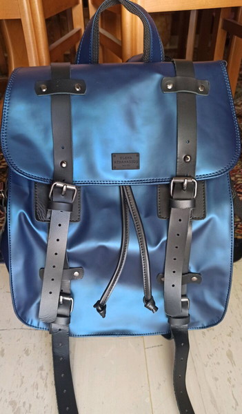 Elena Athanasiou Colombo Backpack midnight blue