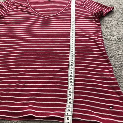 Tommy Hilfiger women's t-shirt used, size M, white and red