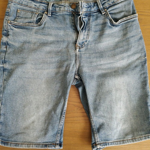 Mango Man men's denim shorts used, light blue