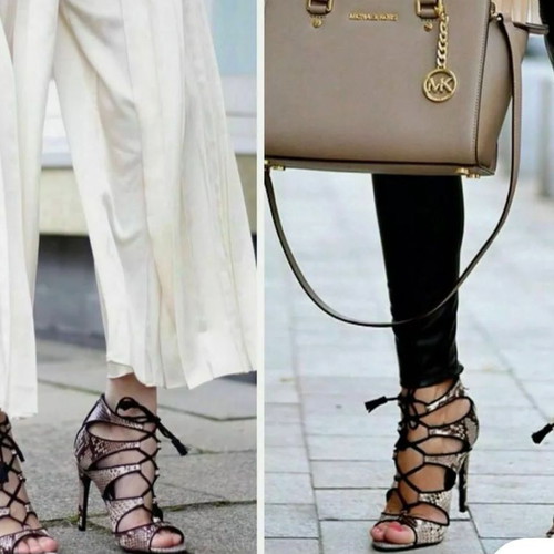 Zara snake print sandals, size 39, 11 cm heel