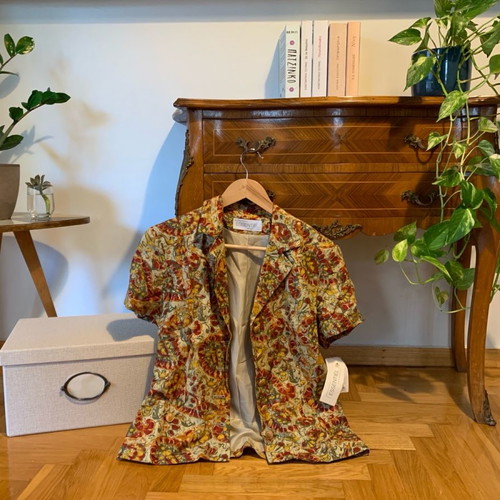 Vintage floral shirt new, size S, multicolored