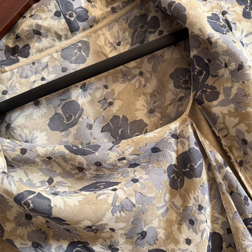 Haute couture double silk blouse, size S-M