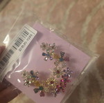 Flower earrings new, multicolored